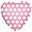 Шар (18''/46 см) Сердце, В белый горошек, Розовый